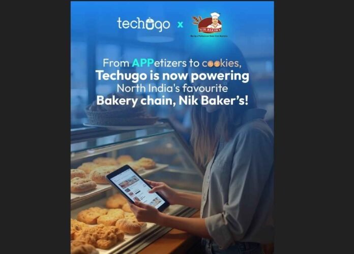 Techugo, Nik Baker's, Mobile App Development, Food Ordering App, Bakery Chain App, Digital Transformation, Loyalty Program App, North India Cafés